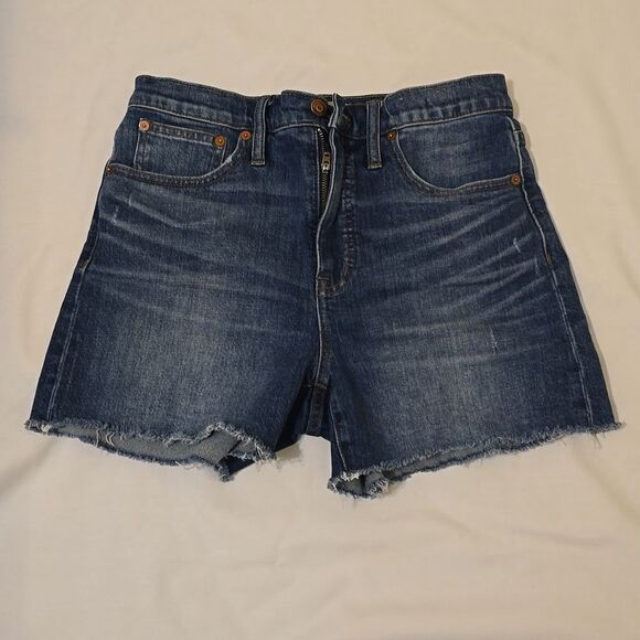 Madewell Womens high rise denim Shorts in Rayburn Wash Size 28 - Picture 1 of 9